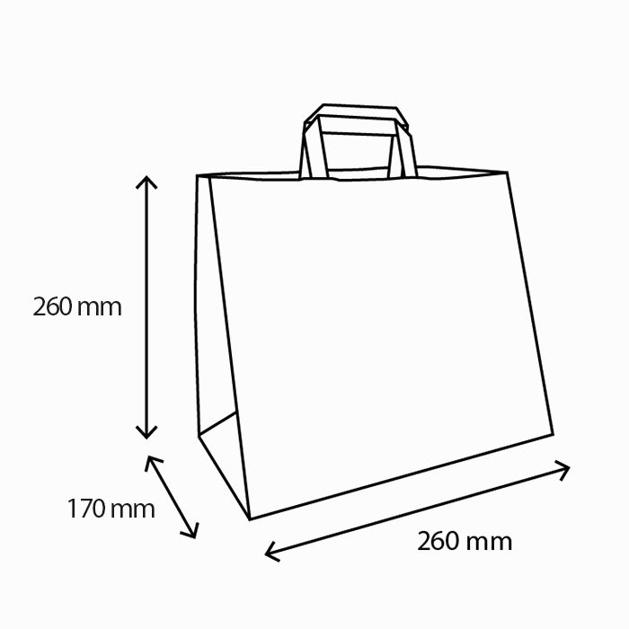 Papieren tassen Klein kraft 26x17x26cm gerecycled