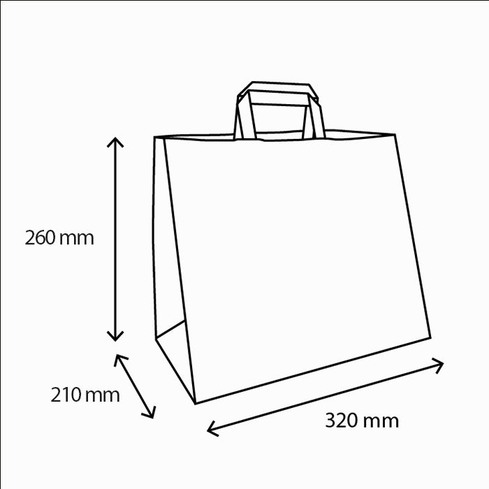 Papieren tassen Groot kraft 32x21x26cm gerecycled