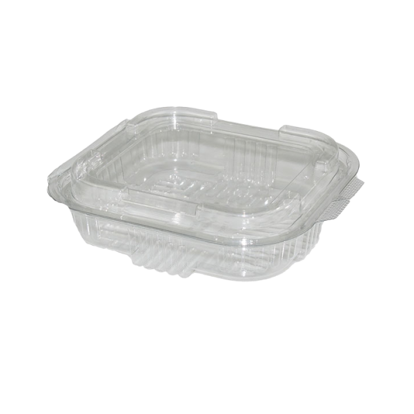 Saladebakken met vaste deksel 375cc - (6x100) 600 stuks