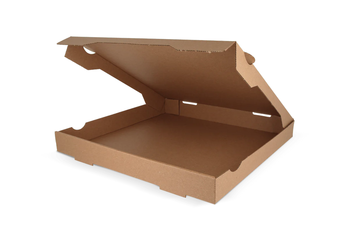 Pizzadozen 32x32x4cm kraft bruin BIO (100 stuks)