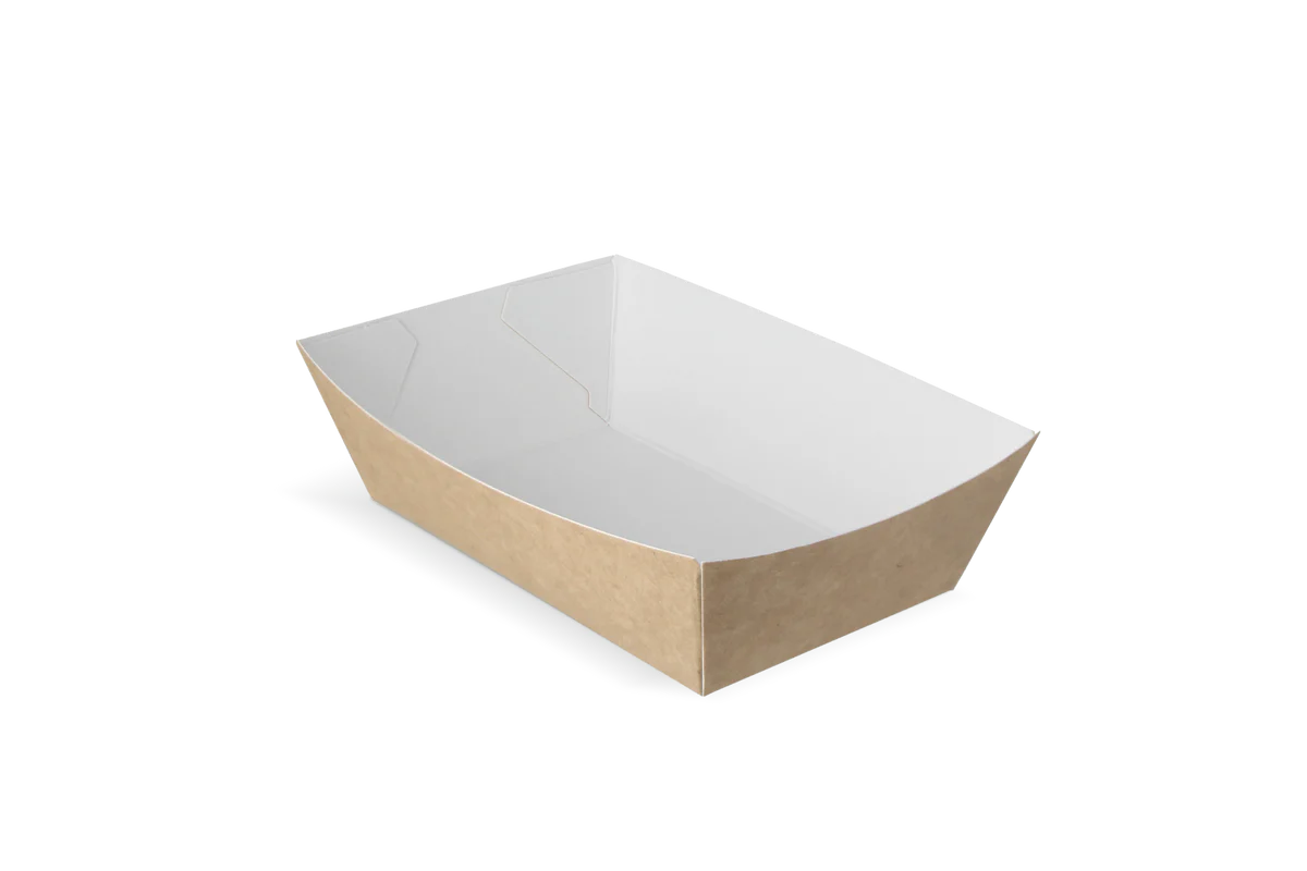 Frietbakjes A9 kraft/wit BIO (400 stuks)