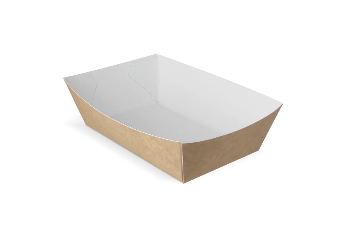 Frietbakjes A13 kraft/wit BIO (400 stuks)