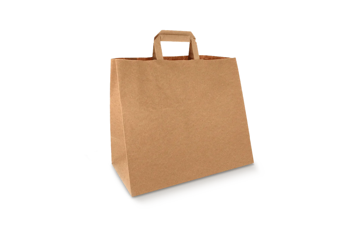 Papieren tassen Groot kraft 32x21x26cm gerecycled