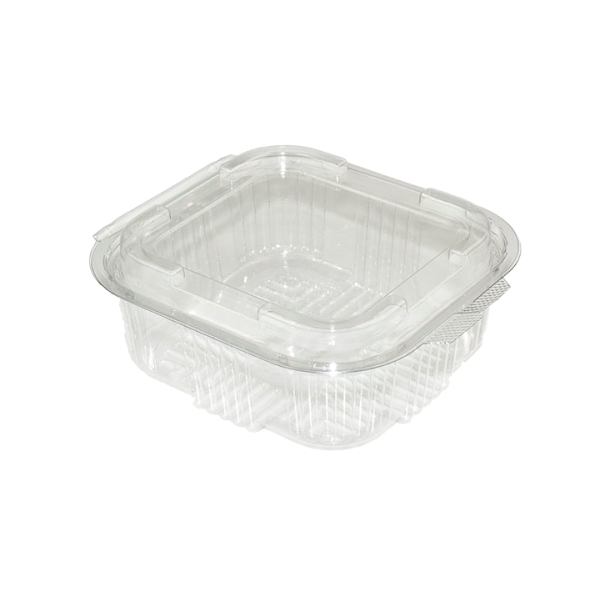Saladebakken met vaste deksel 500cc - (6x100) 600 stuks