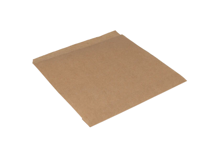 Hamburger zakje 17x17cm kraft vetvrij papier BIO (per kilo)