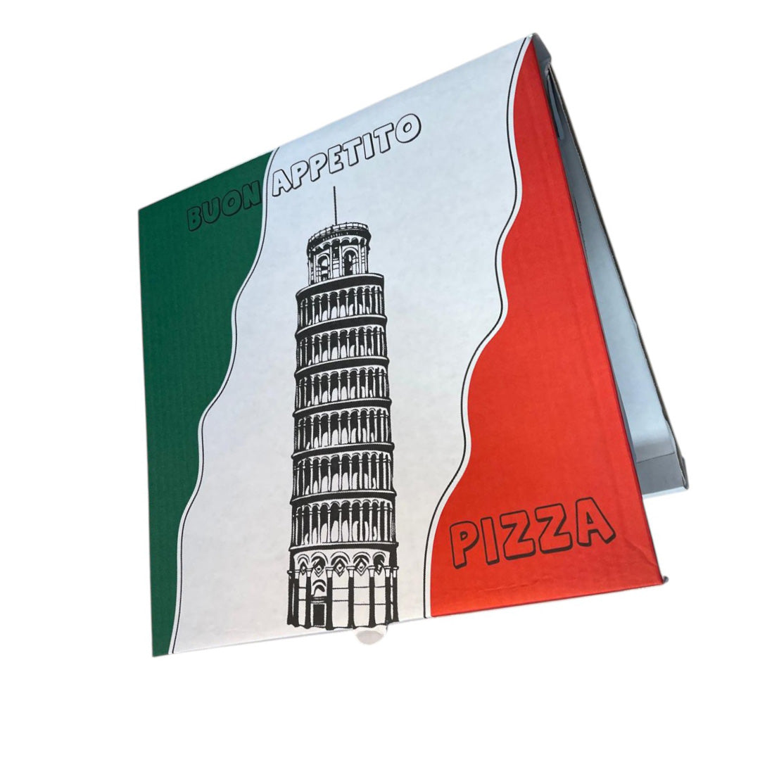 Pizzadoze 32x32x40 cm. Wit - Standaard Ontwerp (100 stuks)