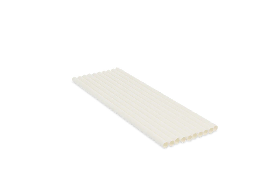 Witte Kartonnen Rietjes – 8×195 cm | 50.000 Stuks