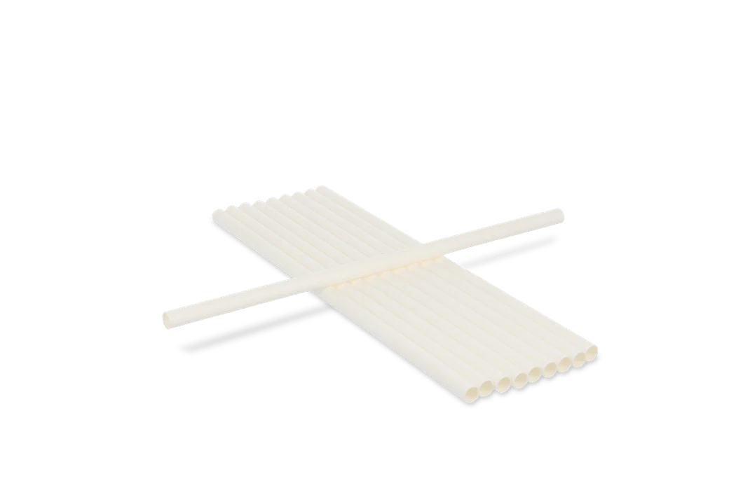 Witte Kartonnen Rietjes – 8×195 cm | 50.000 Stuks