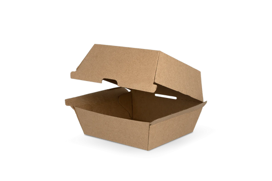 Hamburgerbakje IP7 Klein golfkarton kraft Bio (200 stuks)