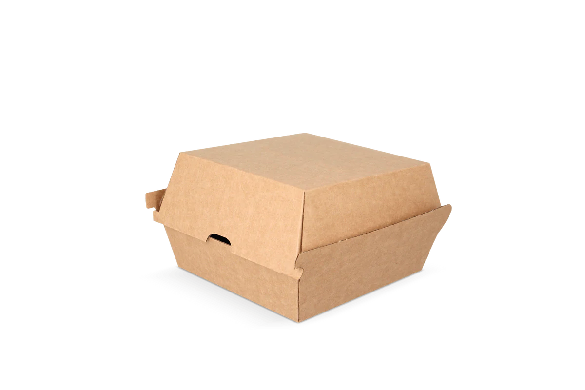 Hamburgerbakje IP6 Groot golfkarton kraft BIO (200 stuks)