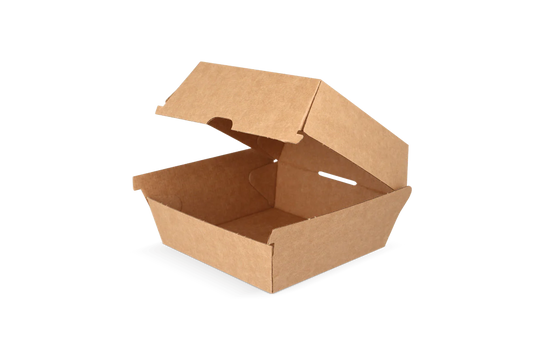 Hamburgerbakje IP6 Groot golfkarton kraft BIO (200 stuks)