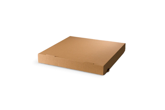 Pizza boxes 24x24x4cm kraft brown BIO (100 pieces)