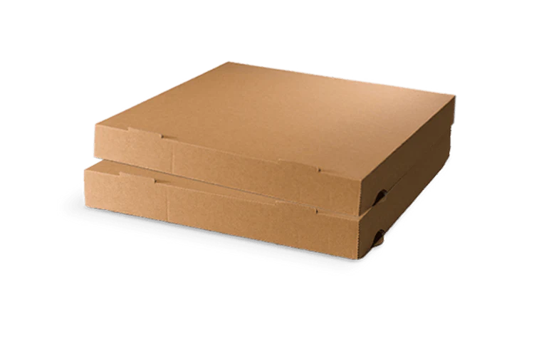 Pizzadozen 32x32x4cm kraft bruin BIO (100 stuks)