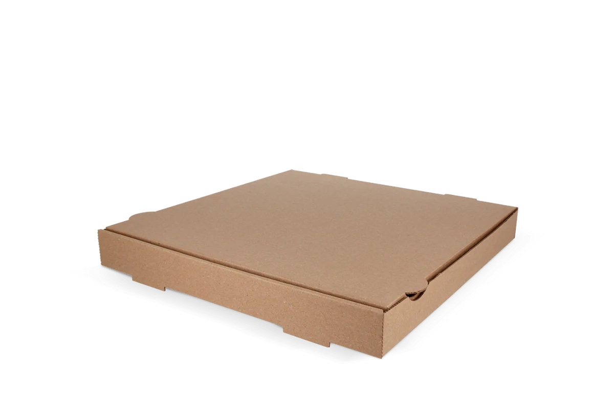Pizzadozen 32x32x4cm kraft bruin BIO (100 stuks)