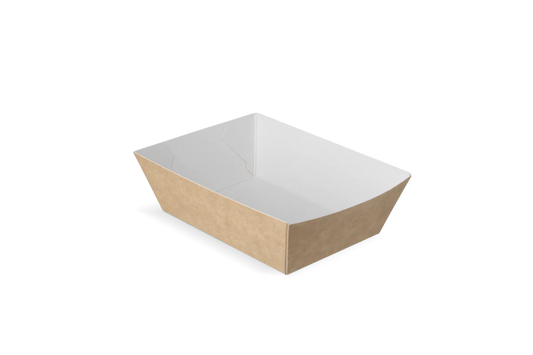 Frietbakjes A7 kraft/wit BIO (400 stuks)