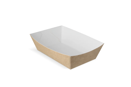 Frietbakjes A9 kraft/wit BIO (400 stuks)