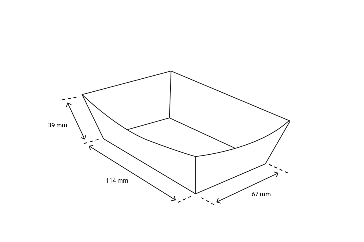 Frietbakjes A9 kraft/wit BIO (400 stuks)