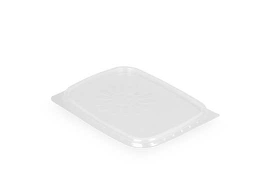 Deksel Salade & Saus bakjes 108mm rechthoekig transparant (1000 stuks)