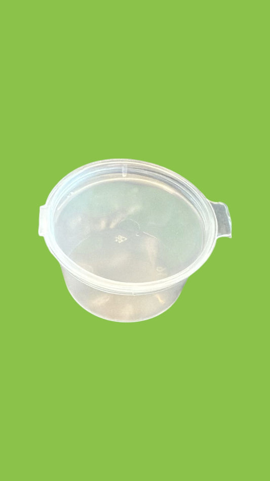 Sausbak rond 250cc – met Deksel (250 stuks) - Transparant