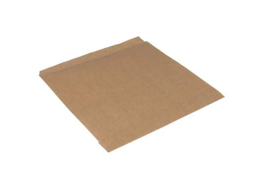Hamburger zakje 17x17cm kraft vetvrij papier BIO (per kilo)