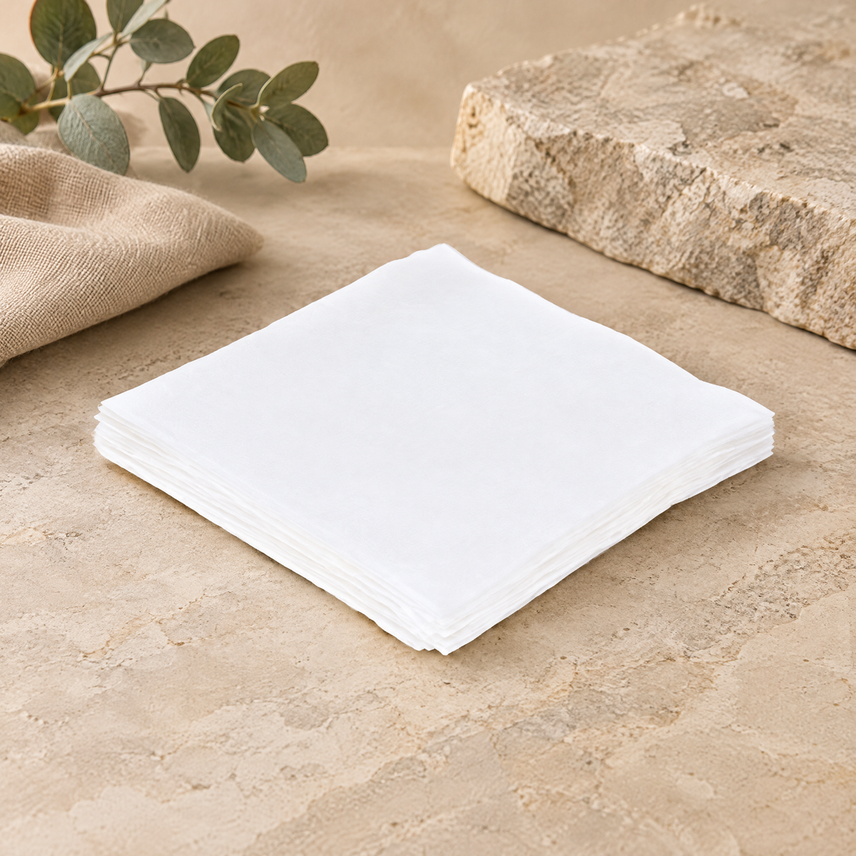 Servet 1 laags 1/8 vouw 33x33cm papier  (1800 stuks)