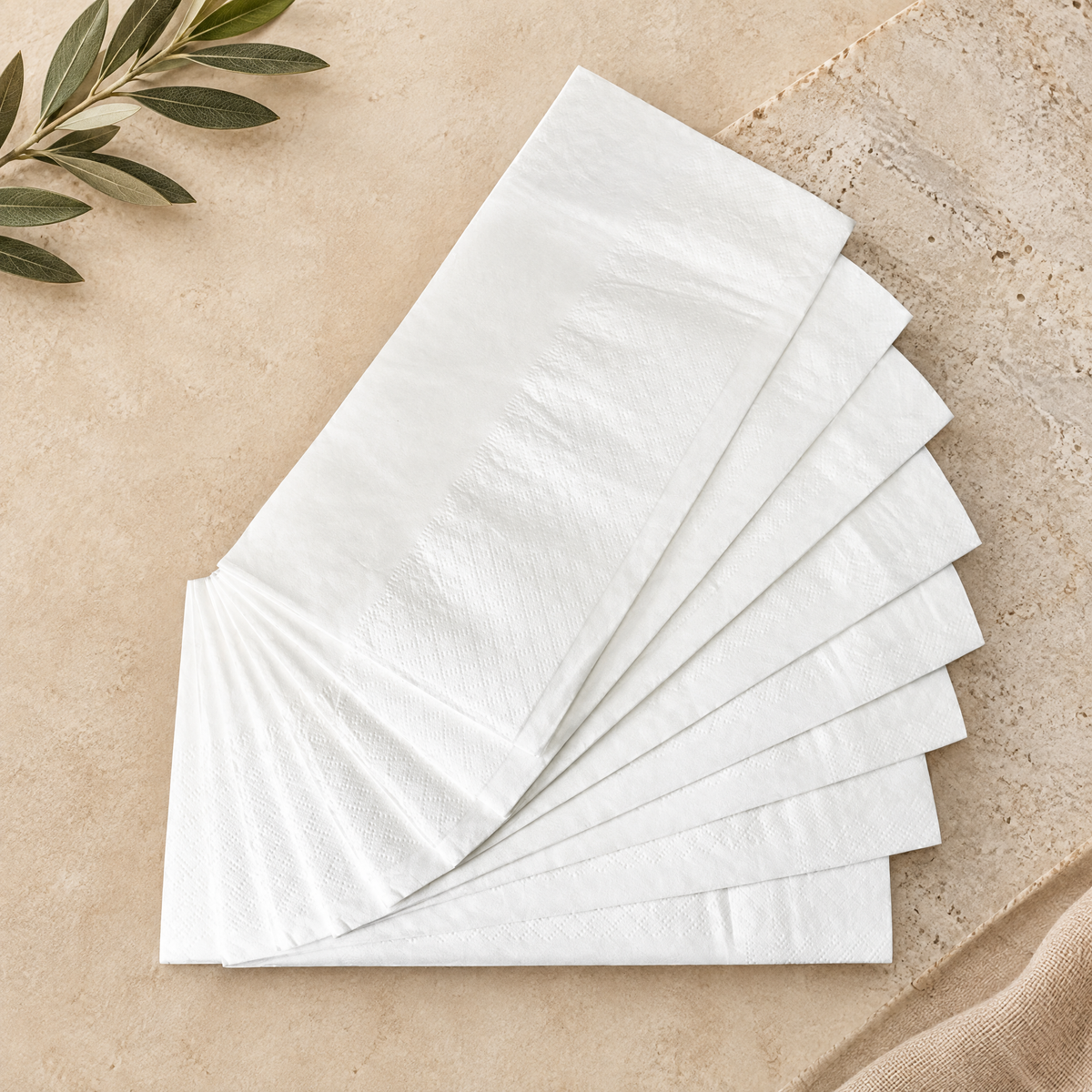 Bedrukte Servetten – 40×40 cm | 1/8 & 1/4 Vouw | 1200 Stuks (2-laags)