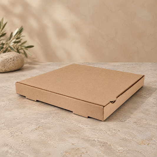 Pizza boxes 36x36x4cm kraft brown (100 pieces)
