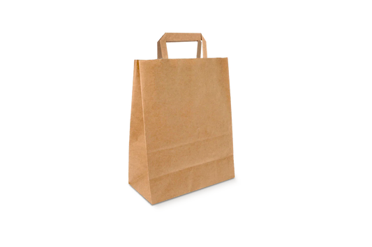 Papieren Draagtas – 22 x 10 x 28 cm –  Bruin (250 stuks)