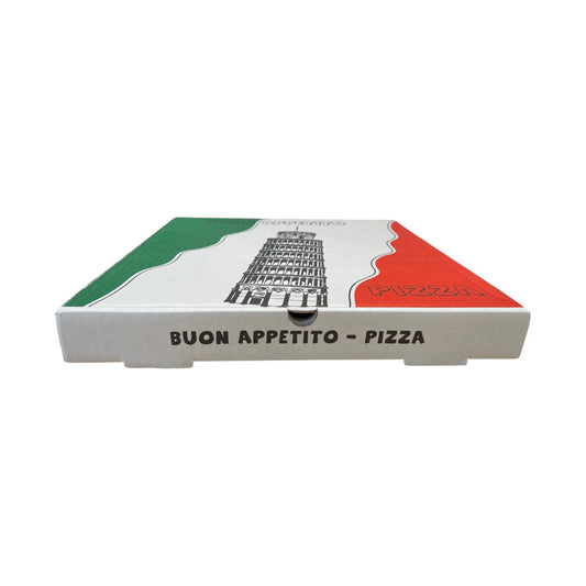 Pizzadoze 32x32x40 cm. Wit - Standaard Ontwerp (100 stuks)