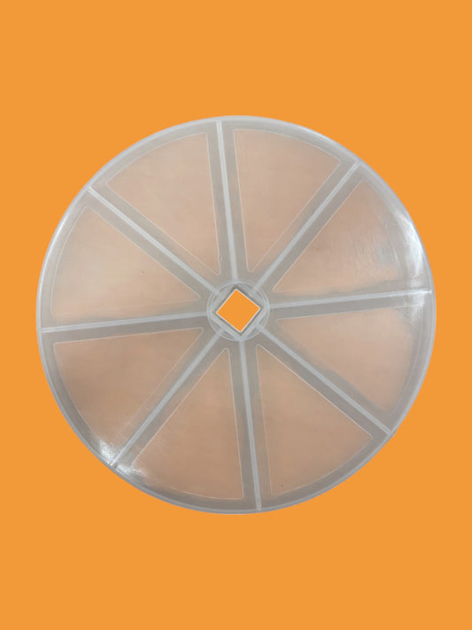 20 cm Draaibare Standaardbasis – Transparant Acryl en Witte Kunststof Behuizing