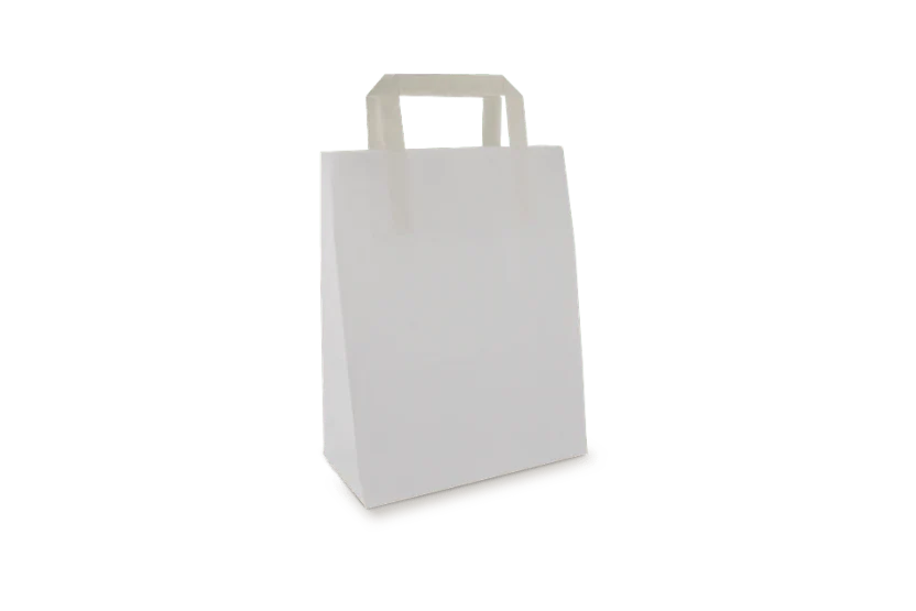 Papieren Draagtas – 32 x 17 x 27 cm –  Wit (250 stuks)