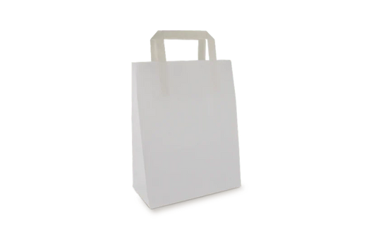 Papieren Draagtas – 26 x 17 x 27 cm –  Wit (250 stuks)